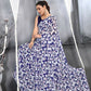 Aayaa Designer Printed Georgette Saree - Multi Color