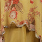 Ahalyaa Mustard Velvet Kids Dress With Attached Dupatta For Girls | Swadesiicart