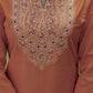The52 Orange Women's Gorgeous Embroidered Rayon Fabric with Straight Kurta, Pant and Dupatta Set - Swadesiicart