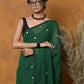 Very Much Indian Pure Mul Cotton Handloom Saree - Green | Swadesiicart