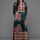 Ahalyaa Women Floral Printed Gotta Patti Velvet Kurta - Green Color | Swadesiicart