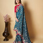 Vamsee Teal Organza Saree - Swadesiicart