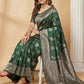 Shree Shyam Fashion Dark Green Silk Blend Saree