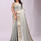 Shree Shyam Fashion Organza Sky Blue Saree