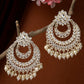 NVR Women Gold-Polished Kundan Handcrafted Chandbalis Earrings | Swadesiicart