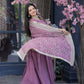 Jyoti Fashion Women's Onion Tabby Silk Designer Kurta with Trouser & Dupatta | Swadesiicart