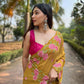 Vamsee Nimrat Mustard Organza Silk Saree - Swadesiicart