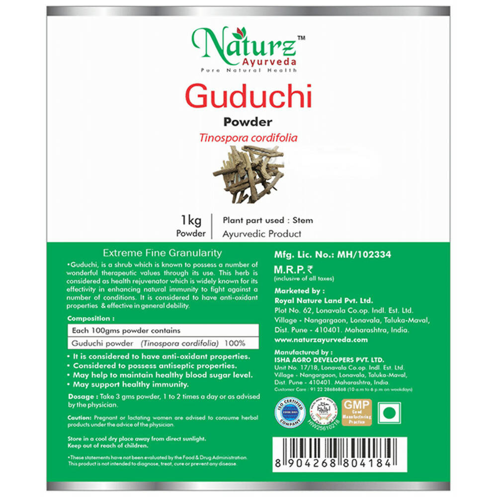 Naturz Ayurveda Guduchi Powder | Swadesiicart