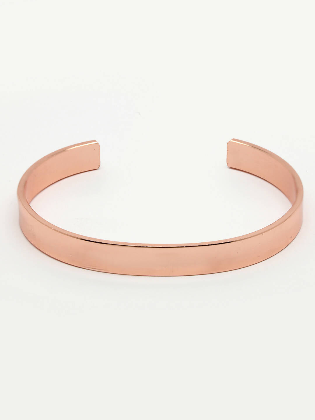 NVR Men Rose Gold Stainless Steel Cuff Bracelet - Swadesiicart