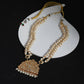 White Brass Gold-Polished Necklace - Ruby Raang | Swadesiicart