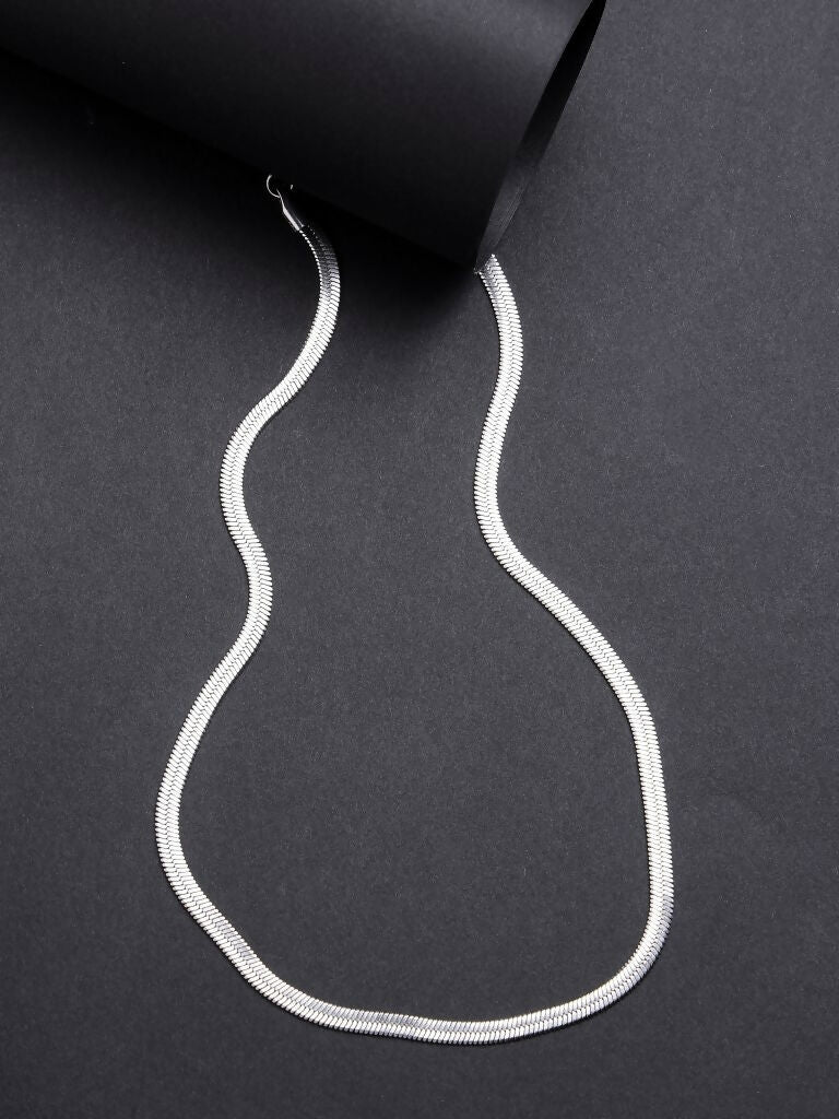 NVR Women's Silver-Toned German Silver Oxidised Chain - Swadesiicart