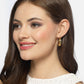 NVR Gold-Polished Contemporary Hoop Earrings | Swadesiicart