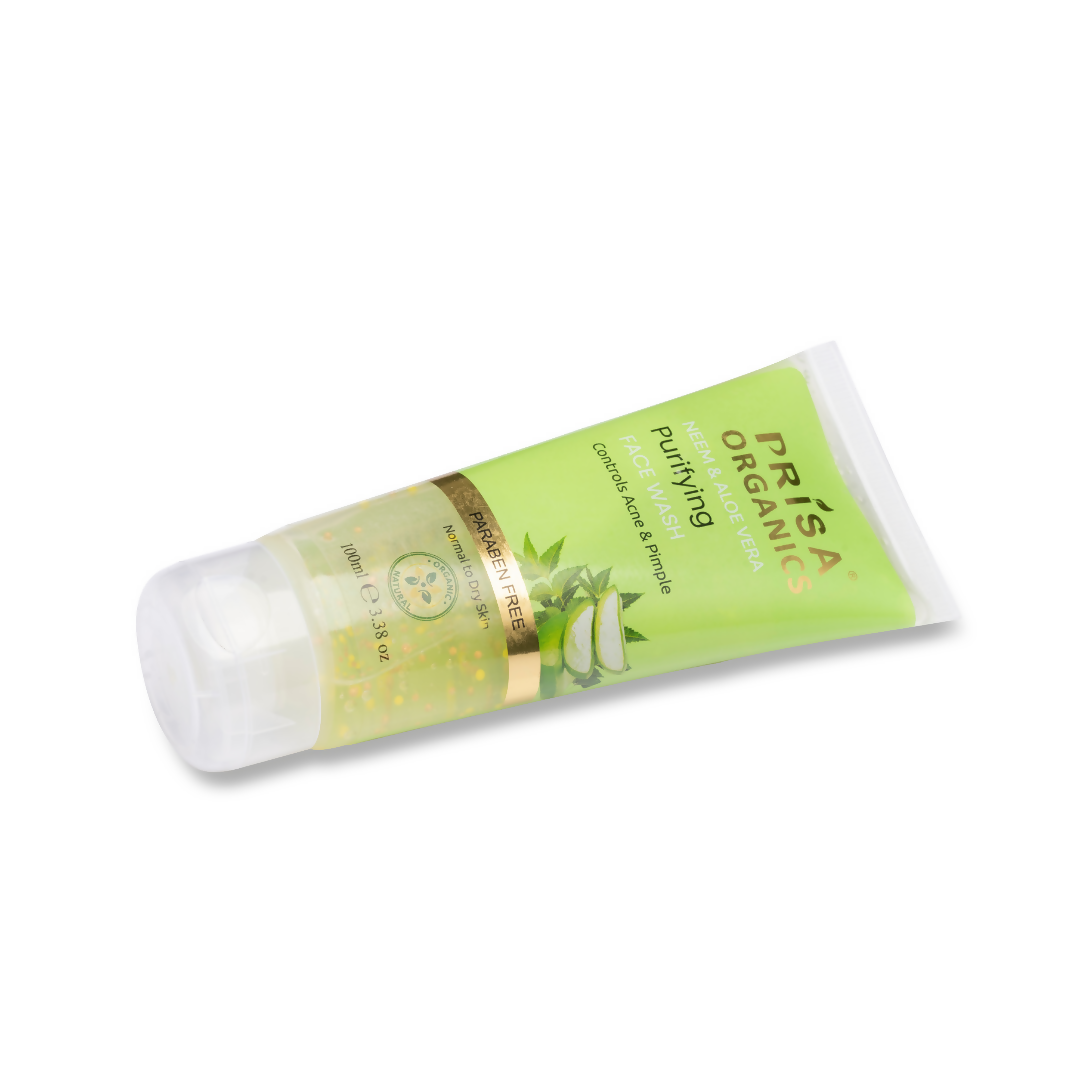 Prisa Organics Neem & Aloe Vera Purifying Face Wash - Swadesiicart