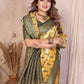Aastha Fashion Yellow Tissue Silk Paithani Woven Saree