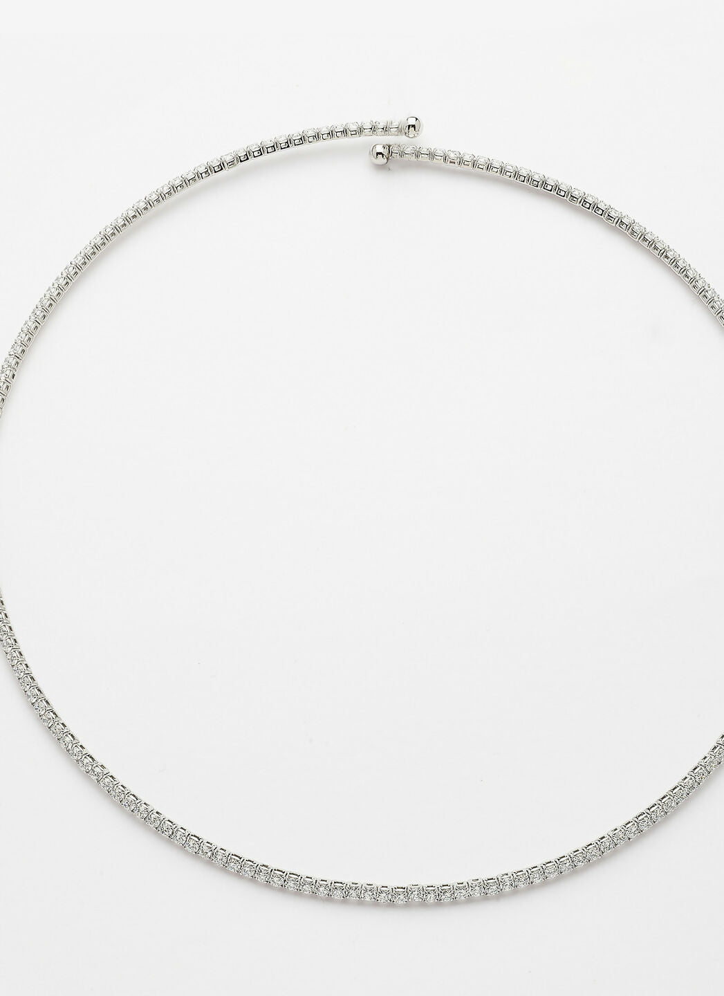 NVR Women's Silver-Toned CZ-Studded Choker Necklace | Swadesiicart