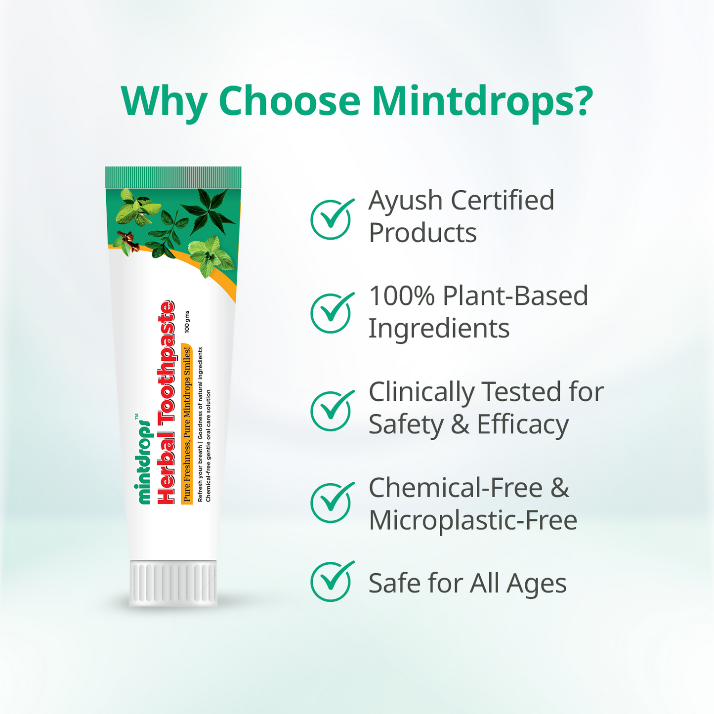 Mintdrops Herbal Toothpaste | Swadesiicart