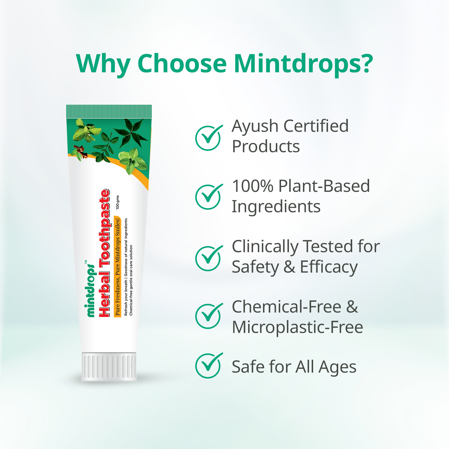 Mintdrops Herbal Toothpaste | Swadesiicart