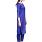Ahalyaa Women's Royal Blue Poly Silk Solid Salwar Suit with Dupatta | Swadesiicart