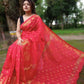 Exclusive Collection Red Beautiful Cotton Silk Saree - Swadesiicart