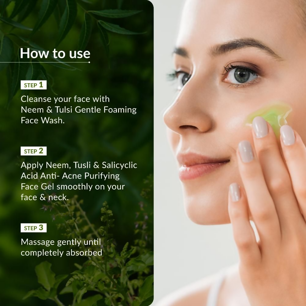 Lotus Botanicals Neem, Tulsi & Salicylic Acid Anti-Acne Purifying Face Gel | Swadesiicart