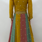 Lorenvalley Fashion Yellow Faux Georgette Embroidery with Sequince Work Gown Stitched | Swadesiicart