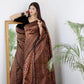 Vamika Weaving Banarasi Jacquard black Kanjivaram Saree | Swadesiicart