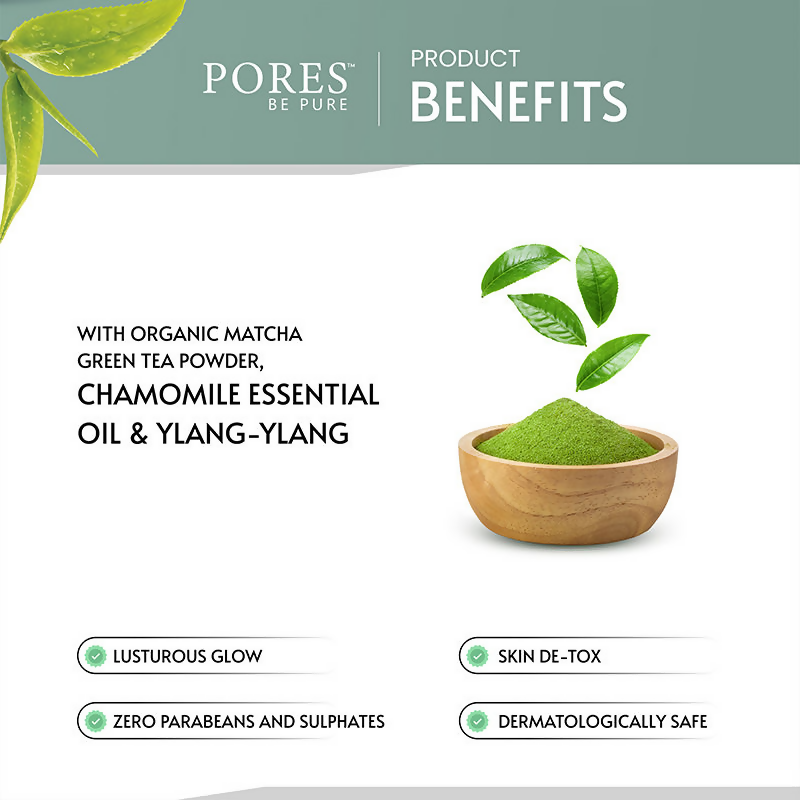 Pores Be Pure Matcha Green Tea Gel Face Scrub | Swadesiicart