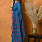 Very Much Indian Handloom Pure Cotton Saree With Sleek Border - Daisy Blue | Swadesiicart