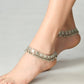 Mominos Fashion Kamal Johar Oxidised Silver Anklets For Bridal Wear | Swadesiicart