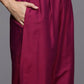 Ahalyaa Women's Traditional wear Kurta Set - Burgundy | Swadesiicart