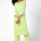 trueBrowns Green Gota Slit Kurta-Pant | Swadesiicart
