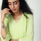 trueBrowns Green Gota Slit Kurta-Pant | Swadesiicart