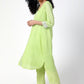 trueBrowns Green Silver Laced Kurta-Pant | Swadesiicart