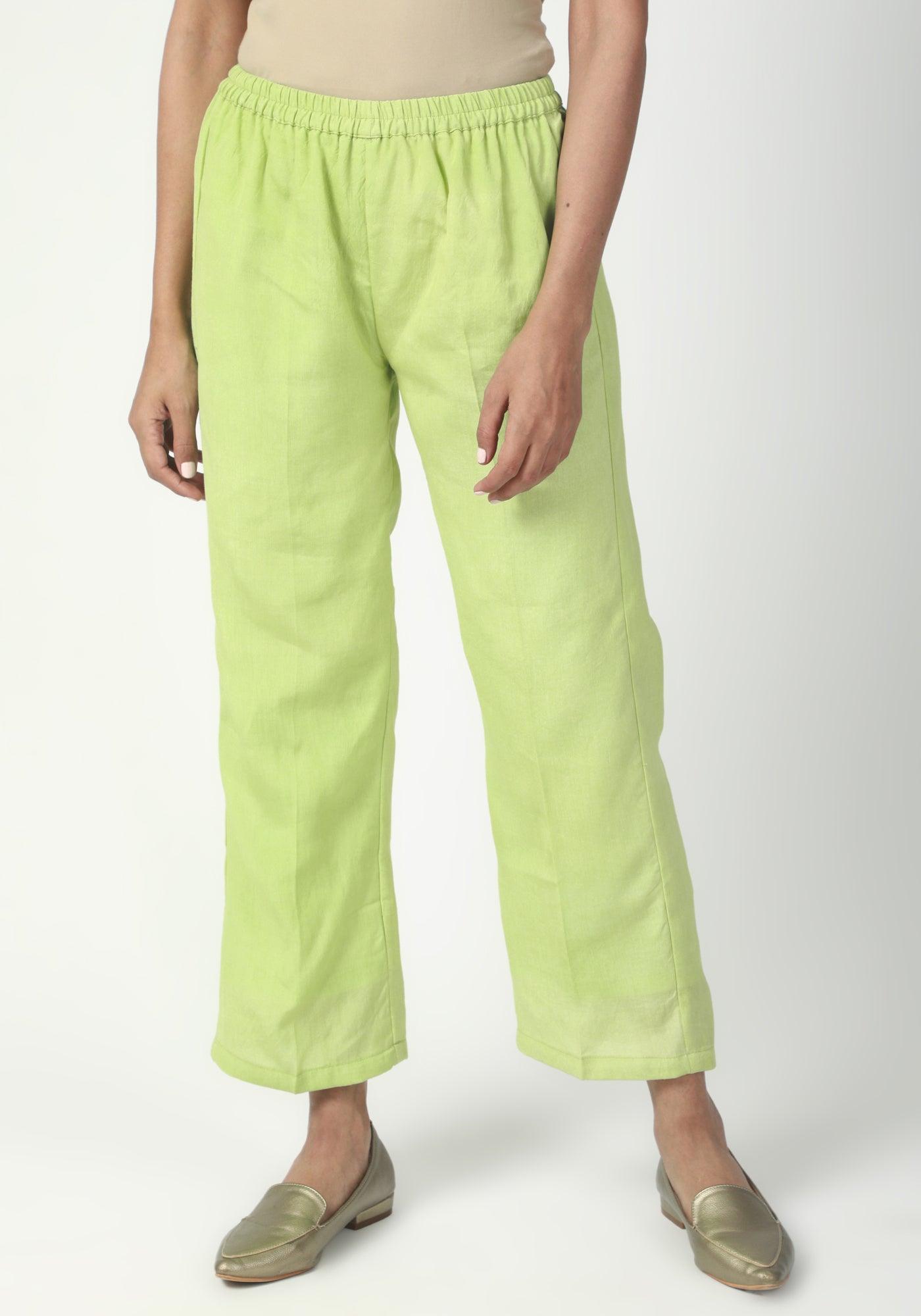 trueBrowns Green Silver Laced Kurta-Pant | Swadesiicart
