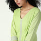 trueBrowns Green Silver Laced Kurta- Ruffled Pant | Swadesiicart