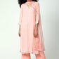 trueBrowns Gota Slit Kurta-Pant-Dupatta | Swadesiicart