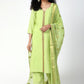 trueBrowns Green Gota Kurta-Pant-Dupatta | Swadesiicart