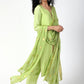 trueBrowns Green Gota Kurta-Pant-Dupatta | Swadesiicart