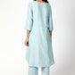 trueBrowns Blue Gota Kurta-Pant-Dupatta | Swadesiicart