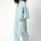 trueBrowns Blue Silver Laced Kurta-Pant-Dupatta | Swadesiicart