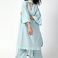 trueBrowns Blue Silver Laced Kurta-Pant-Dupatta | Swadesiicart