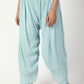 trueBrowns Blue Silver Laced Kurta- Ruffled Pant-Dupatta | Swadesiicart