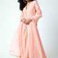 trueBrowns Peach Lace Kurta-Pant-Dupatta | Swadesiicart