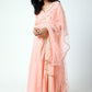 trueBrowns Peach Lace Kurta-Pant-Dupatta | Swadesiicart
