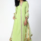 trueBrowns Green Lace Kurta-Pant-Dupatta | Swadesiicart