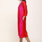 trueBrowns Orange Contrast Overlap Dress | Swadesiicart