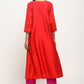 trueBrowns Orange Laced Kurta Set | Swadesiicart