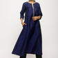 trueBrowns Blue Laced Kurta Set | Swadesiicart