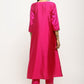 trueBrowns Pink Laced Kurta- Foil Pant | Swadesiicart