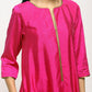 trueBrowns Pink Laced Kurta- Foil Pant | Swadesiicart